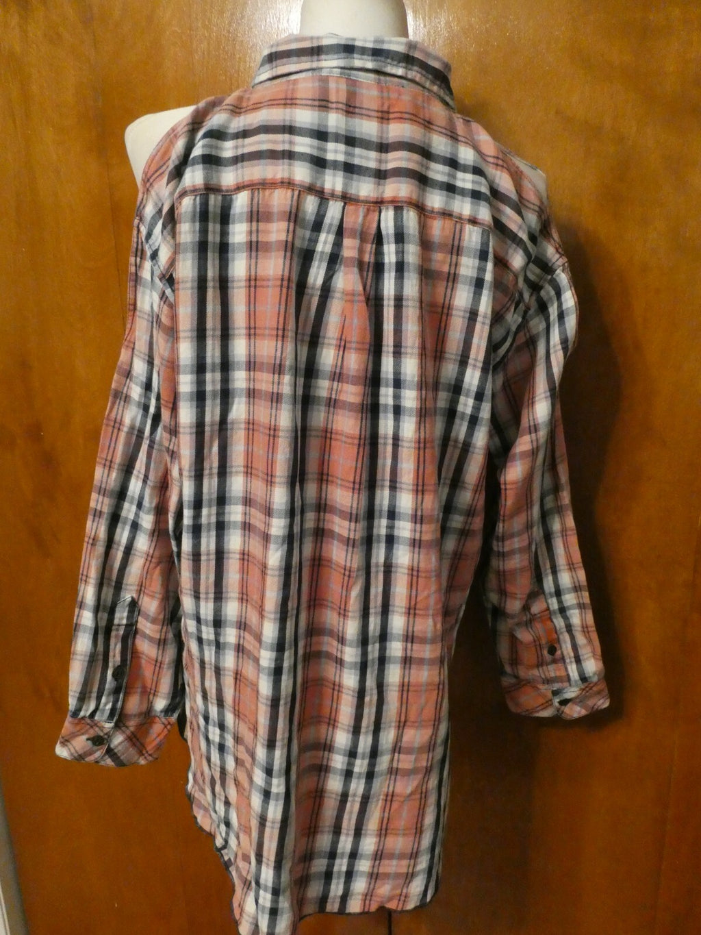 Denim & Supply womens multi color plaid shoulder cutout soft flannel shirt  