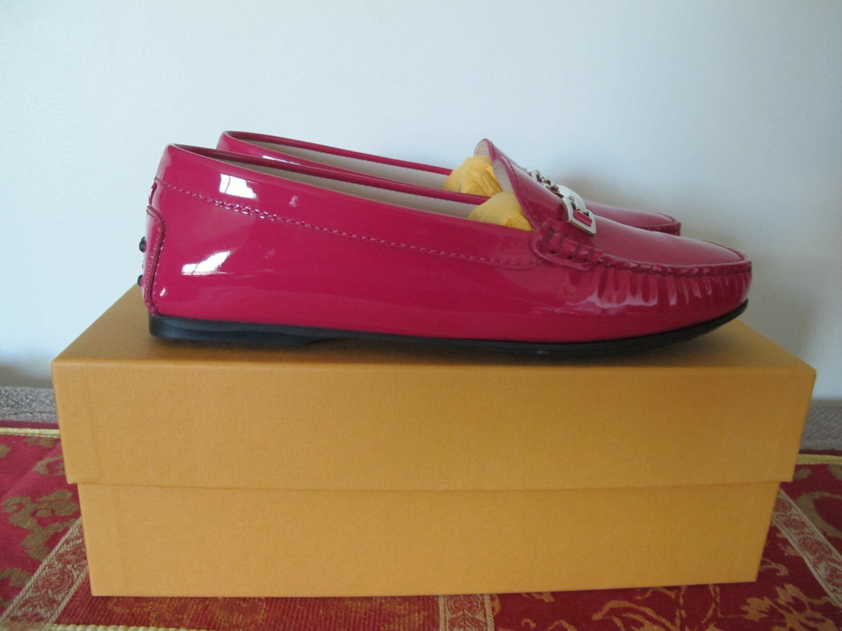 Tod’s women’s authentic gomma pink moccasin shoes 37 made in Italy 