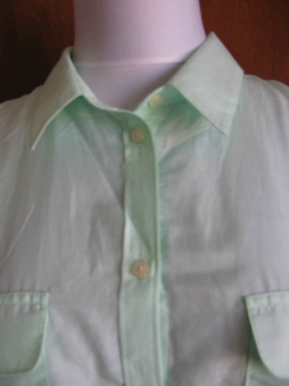 Gap women’s cotton silk light green shirt small