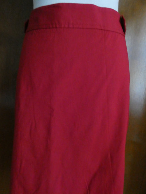 Ann Taylor women's red crimson stylish rayon skirt size 12 