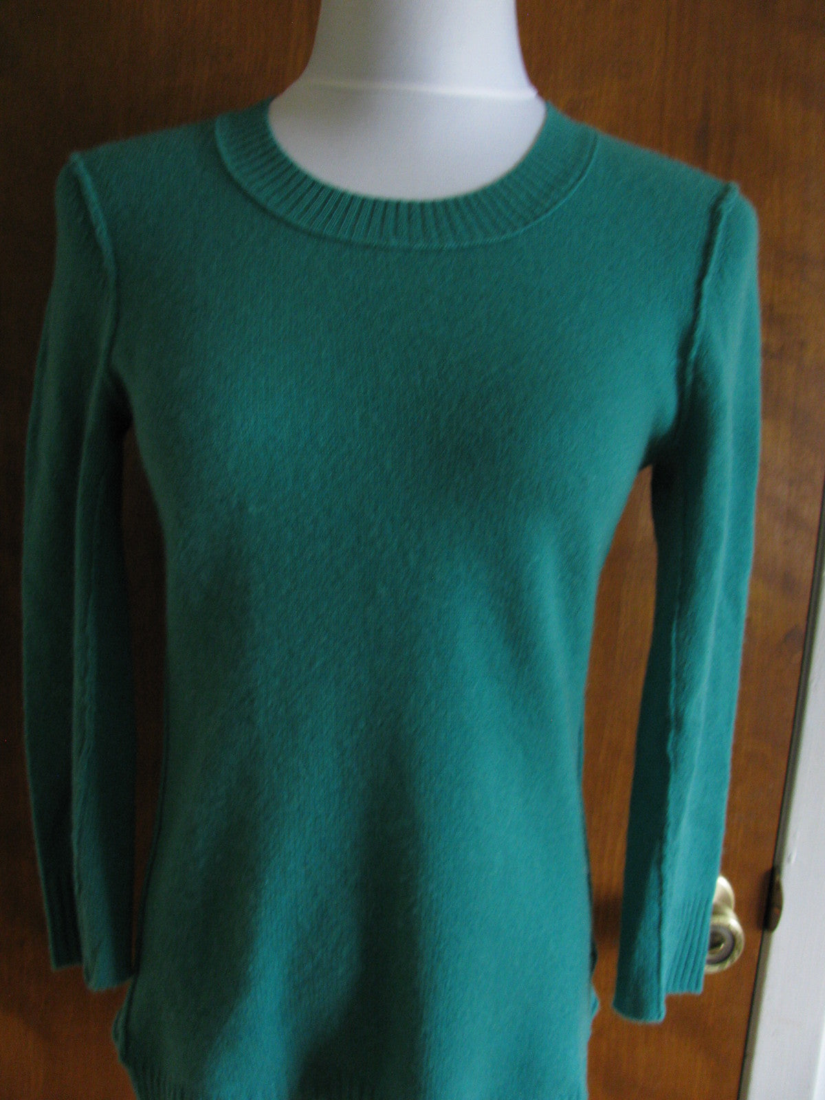 Aqua Women’s Green Fern Cashmere Detailed Long Sleeves Sweater Size Small NWT