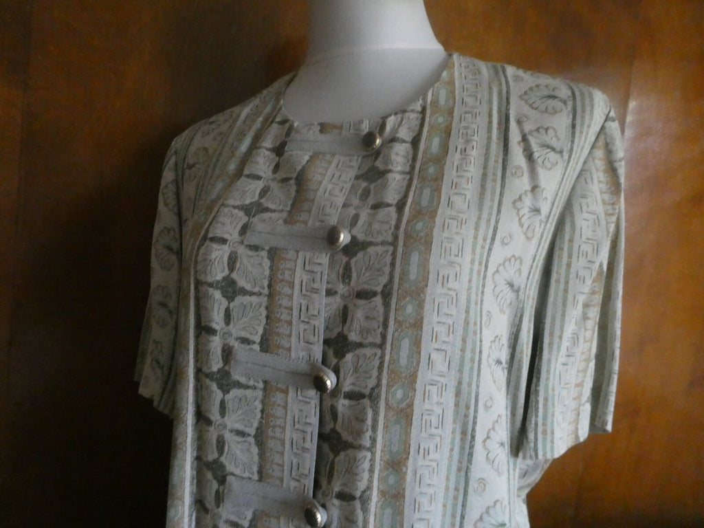 R&M Richards by Karen Kwong Women Multicolor Blouse Size 14 (can fit size 12)