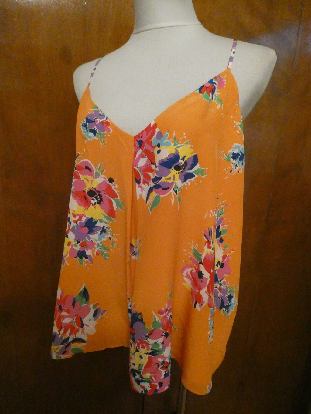 Polo Ralph Lauren Multicolor Women's Lined Evening 100% Silk Tank Top US XL