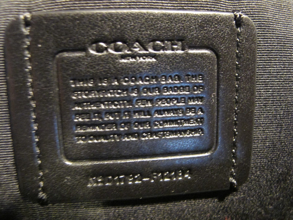 Coach Black Pebble Leather Tote Handbag Style F12184