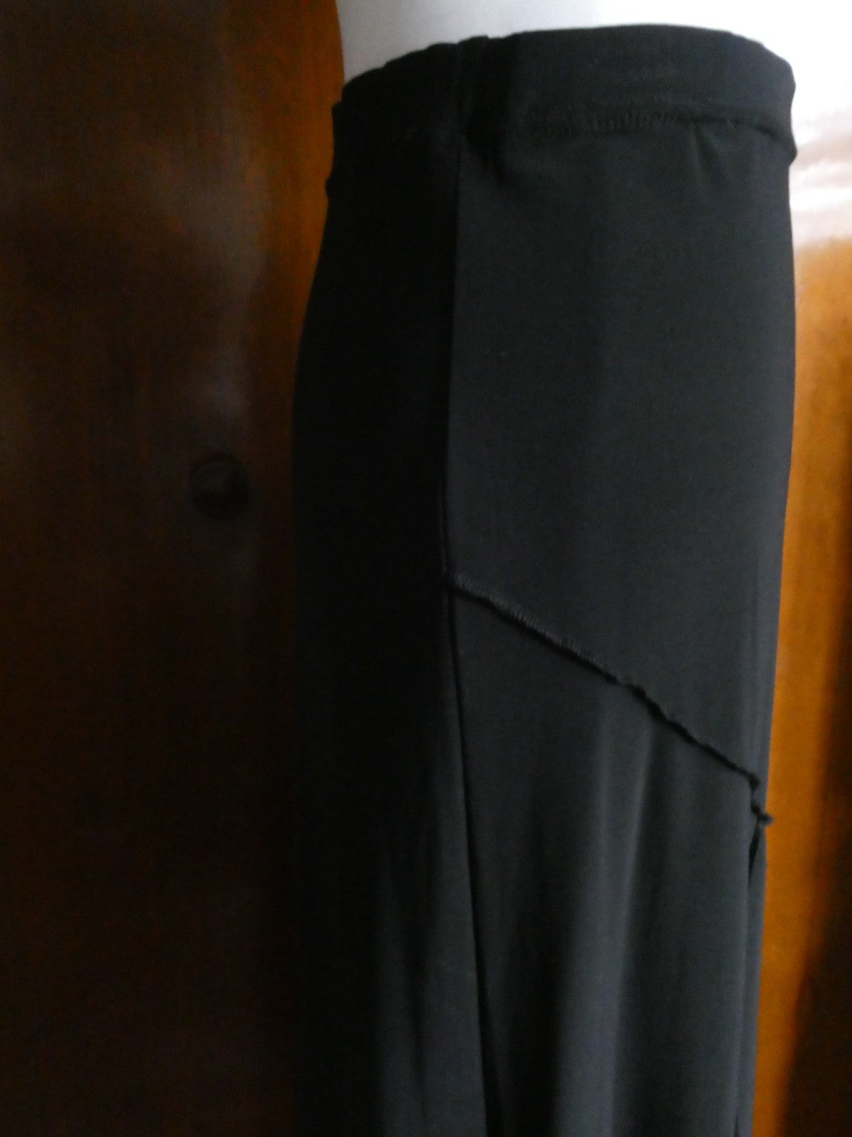 Carole Little Women Black Maxi Skirt Medium Stretch Asymmetrical Hem Pull On