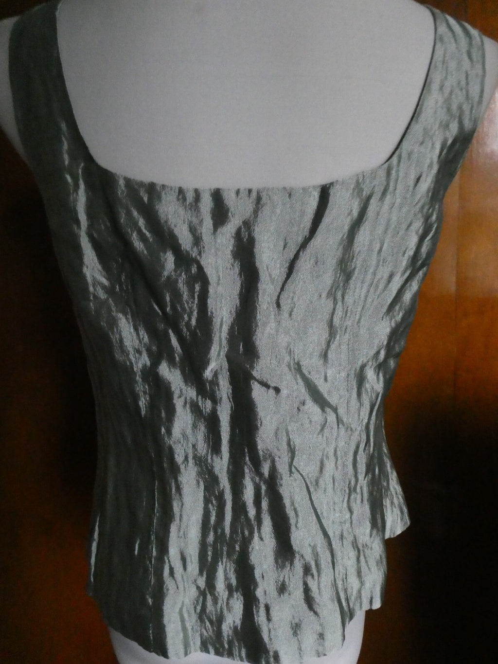 Zelda women's sage gray evening lined top size 10