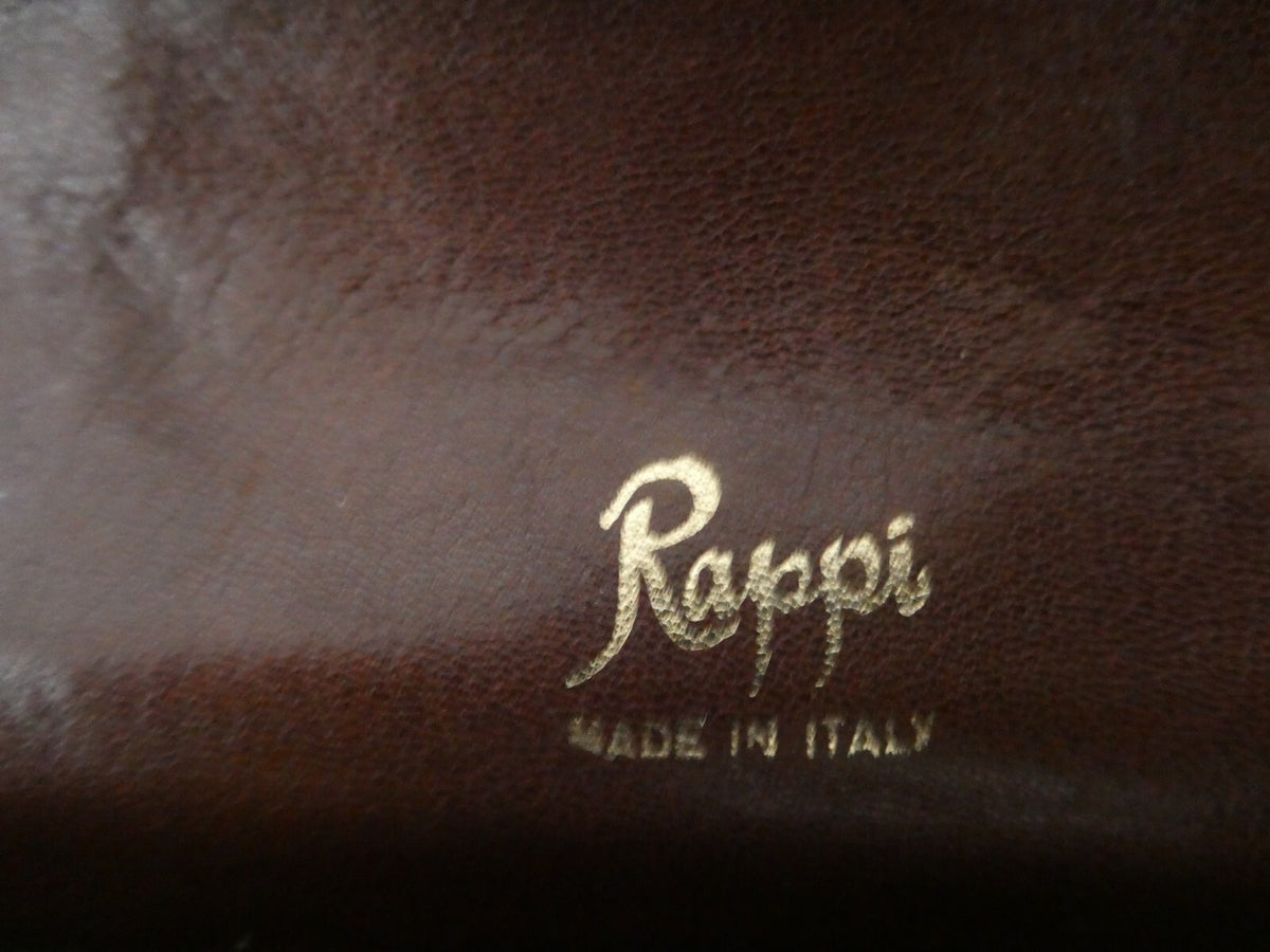 Vintage RAPPI Brown Leather Shoulder Bag Purse Three Compartments Made in Italy