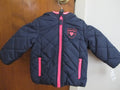 OshKosh Blue Navy Girls With Pink Zipper Jacket Coat Size 18M New