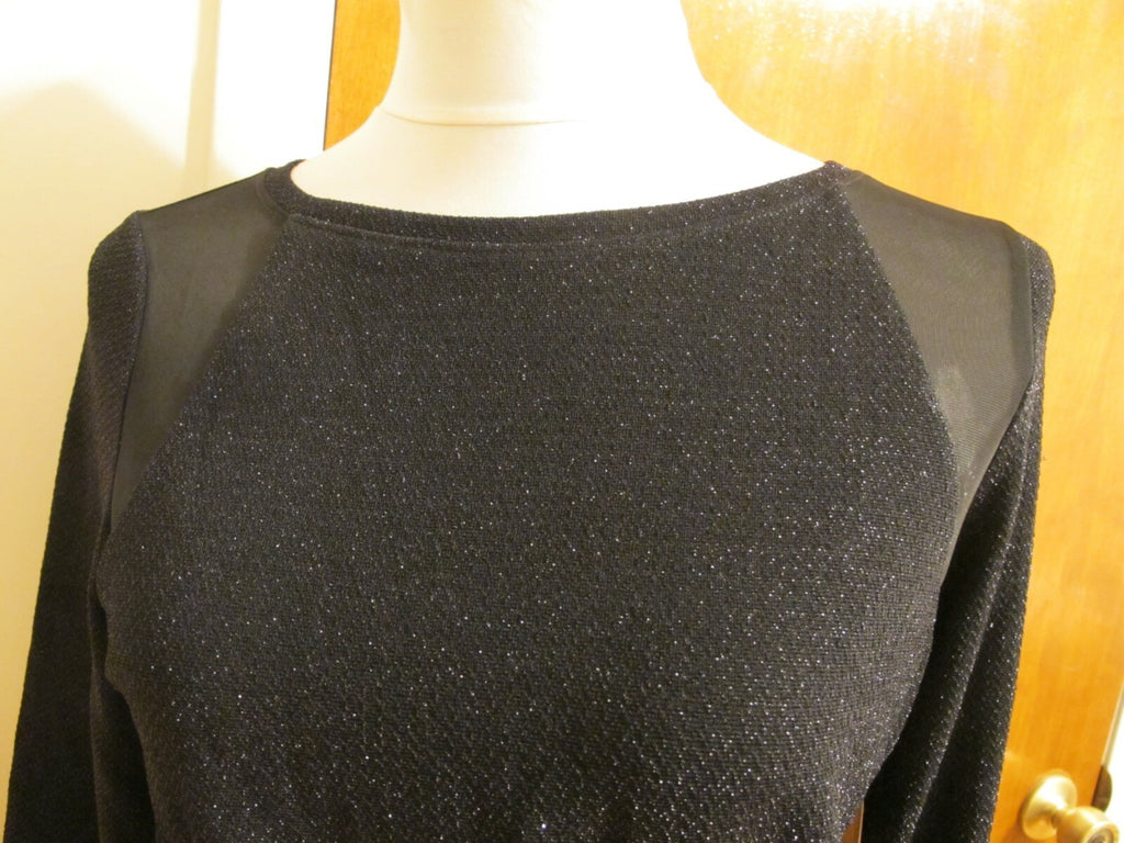 Rachel Roy women's stylish evening black mesh lined dress small