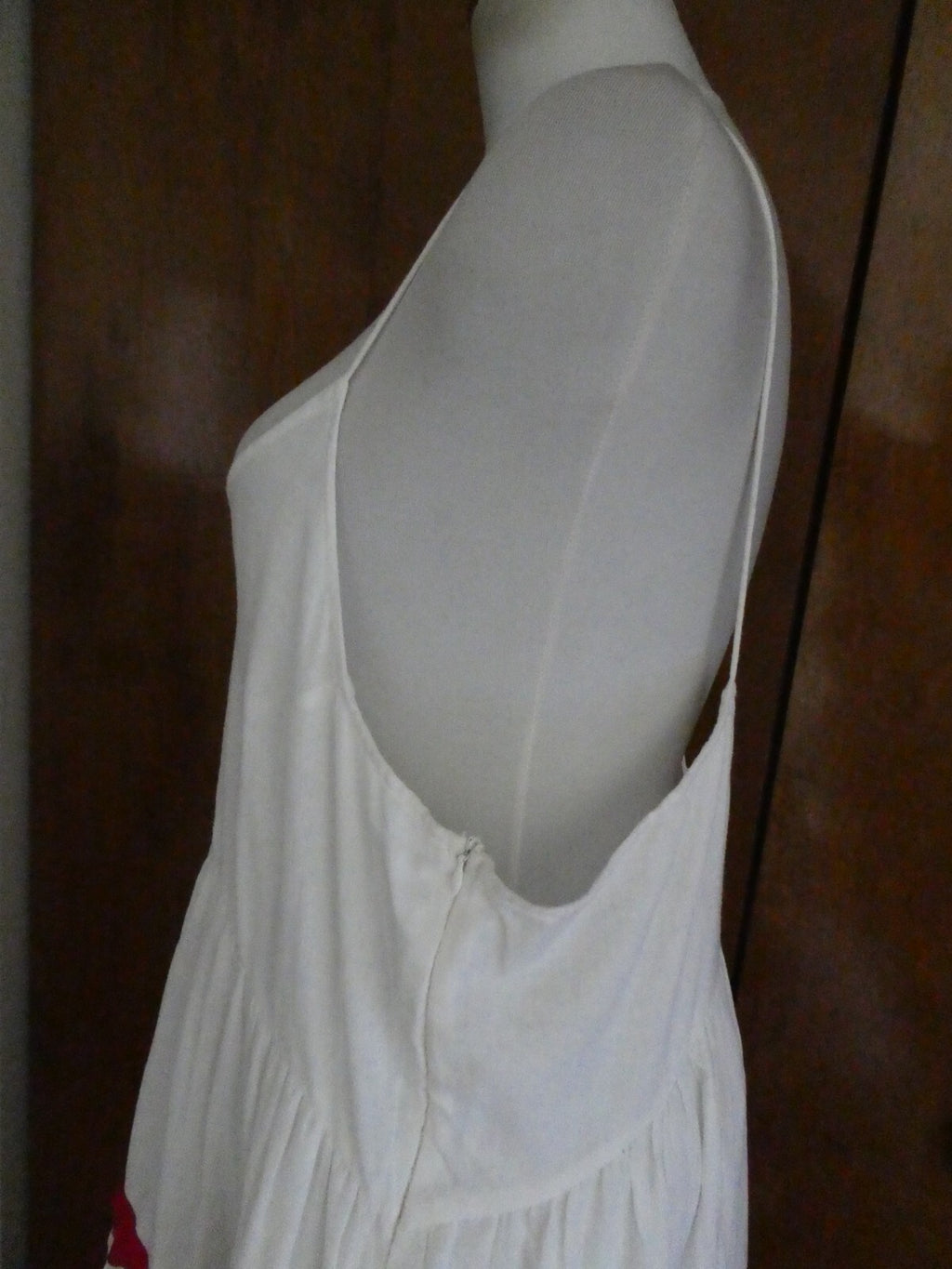 Anthropologie  Carolina K White/Red Lined Maxi Marieta Dress XSP (fits Large)