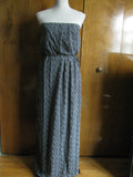 Gap Women's Black White Print Strapless Lined Long Dress size XS, L, XL