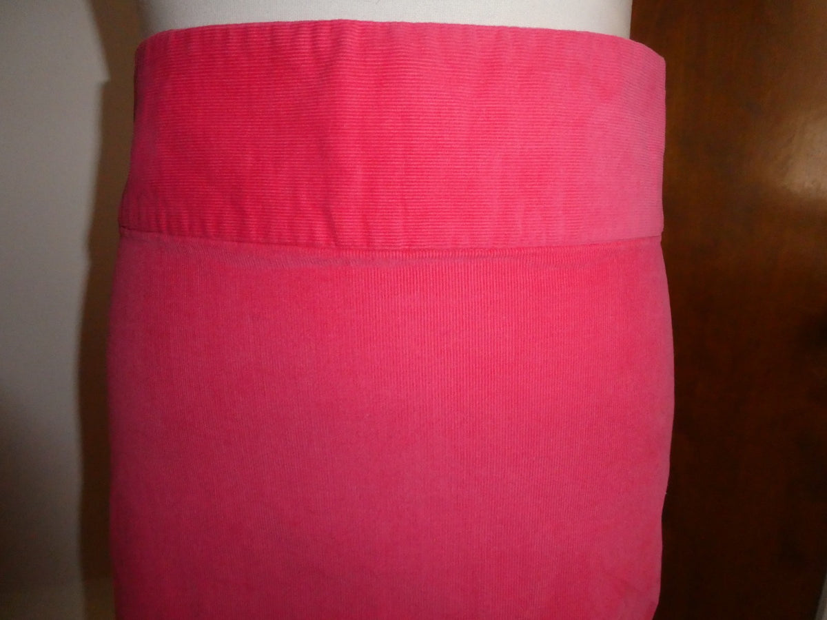 Castaway Pink Women 100% Cotton Pencil Short Skirt Women’s Back Zip 12,14 NEW