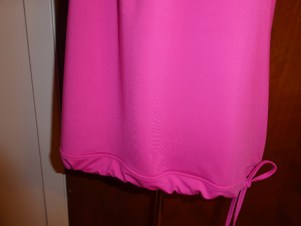 Athleta Women’s Pink Tank Top Large Sleeveless Racerback Ruffle Hem Stretch