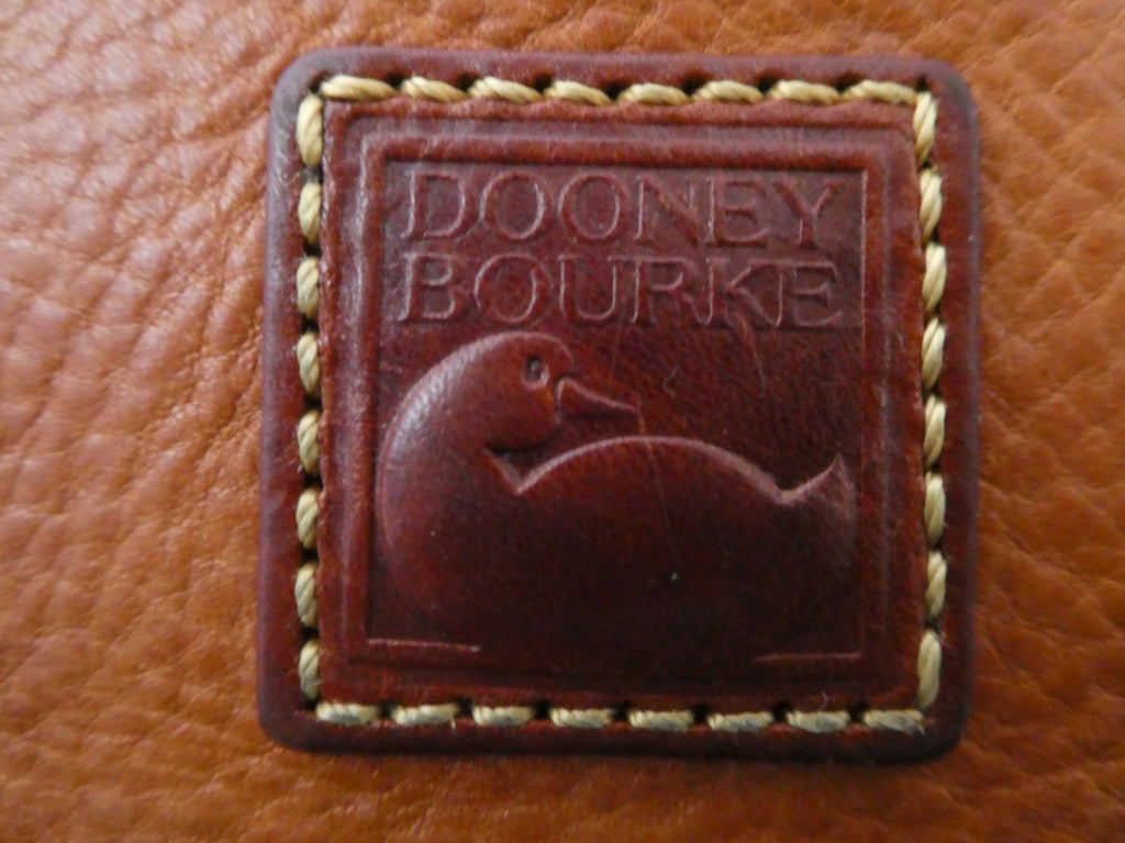Vintage Dooney & Bourke AWL British Tan Leather Large Hobo Shoulder Bag USA