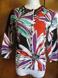 WD-NV Women's bright colored beaded cardigan small