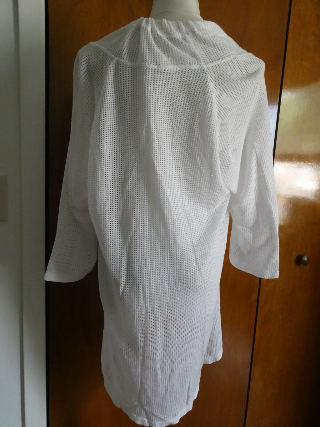 Free People Women’s White 3/4 Sleeves Tunic Long Beach Top Size M/L