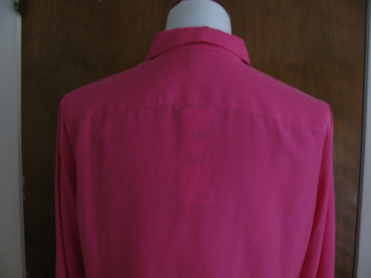 Ralph Lauren  women's cerise pink silk top medium 