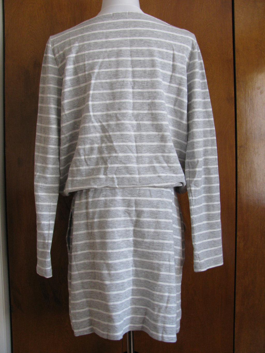 Gap Women’s Gray White Striped Cotton Dress New
