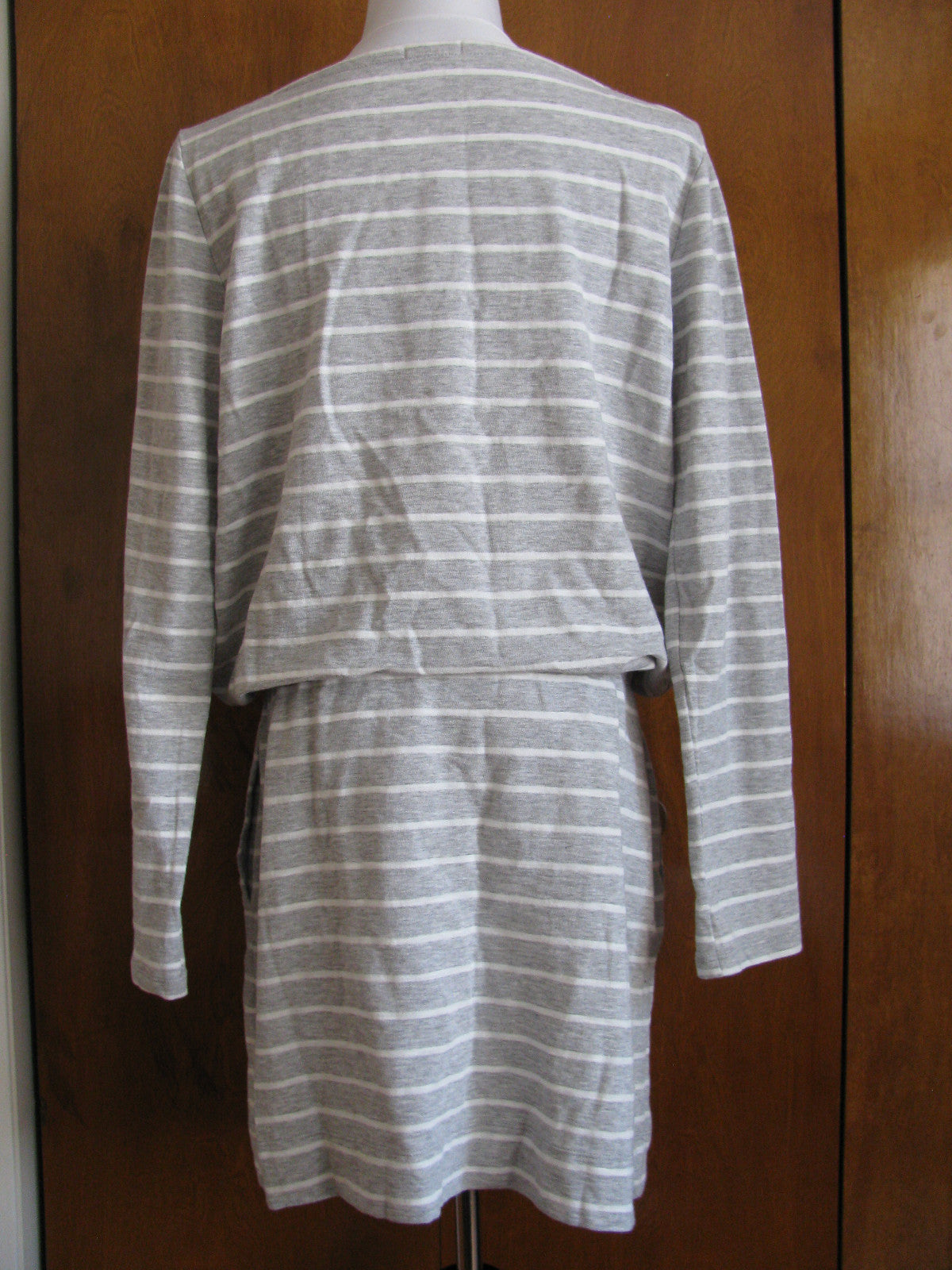 Gap Women’s Gray White Striped Cotton Dress New