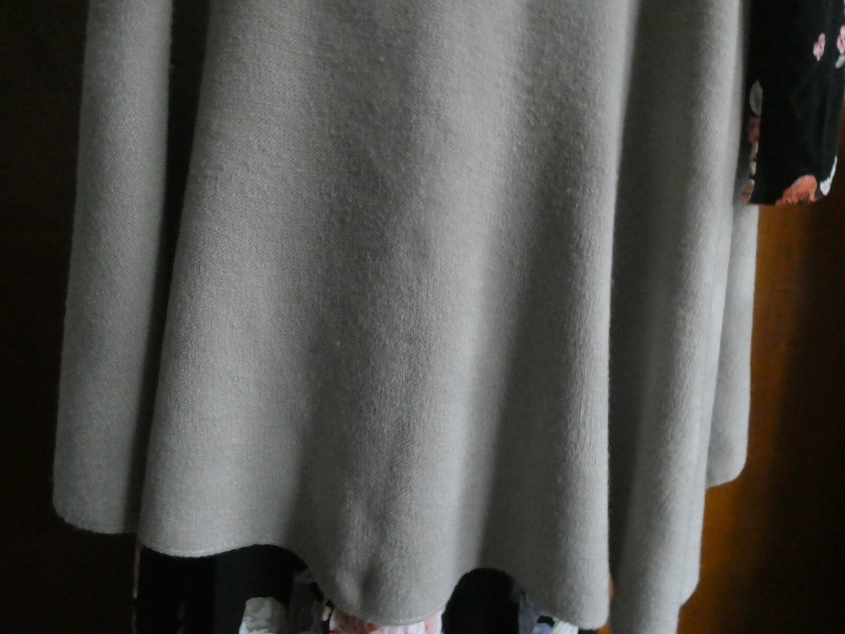Look By M Women's Gray Knit Open Wrap Cardigan Sleeveless Shawl Vest One Size