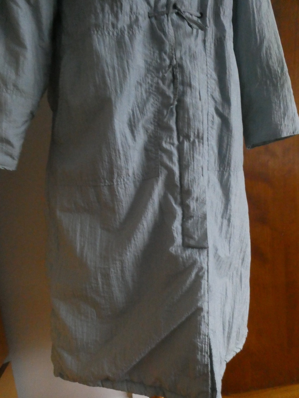Vintage Montana Hamburg Long Winter Soft Blue-Gray Coat Nylon Size 46 US Size 10