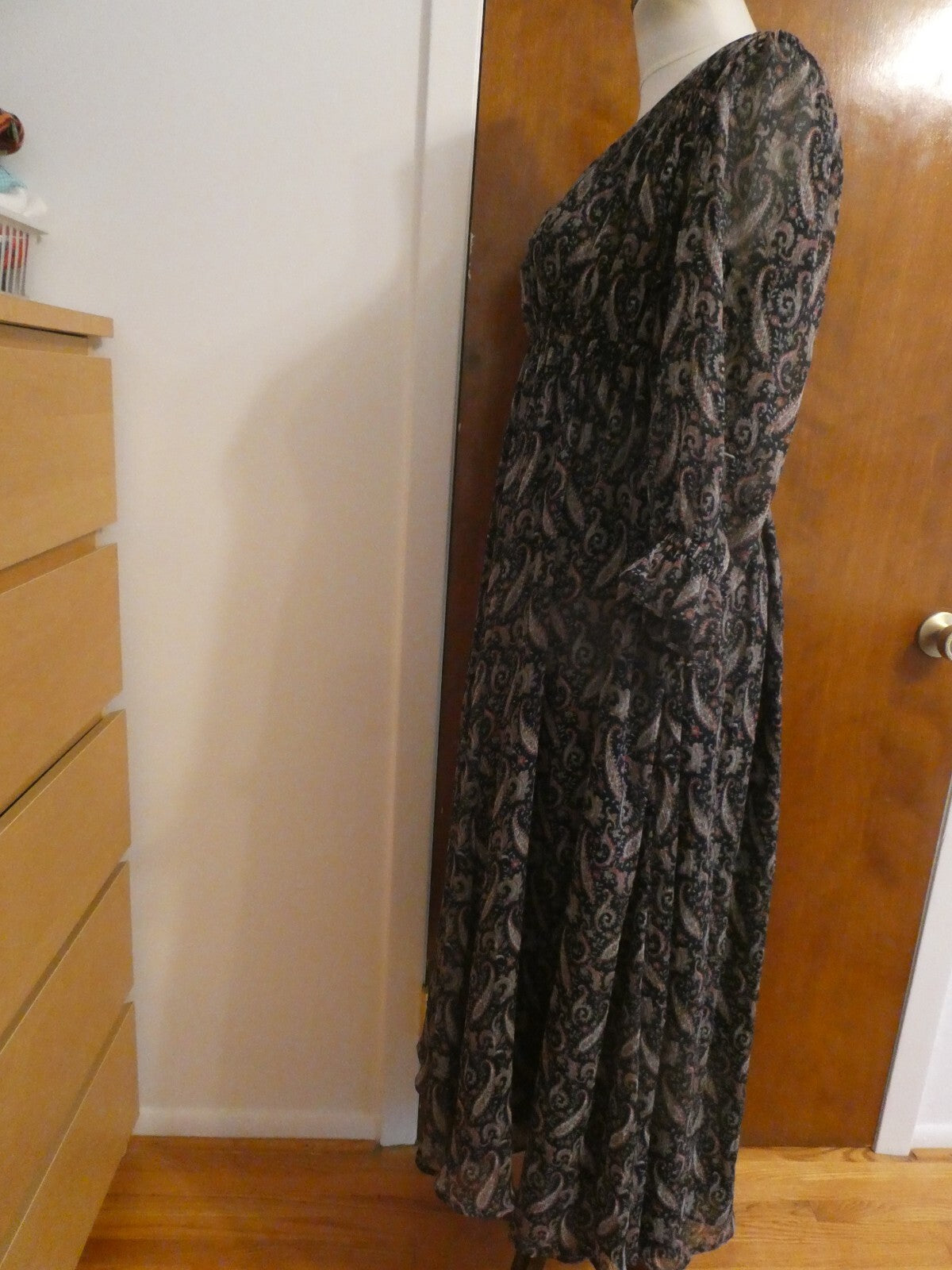 Denim & Supply Ralph Lauren Women Multicolor Long Sleeve Long Dress Size Large