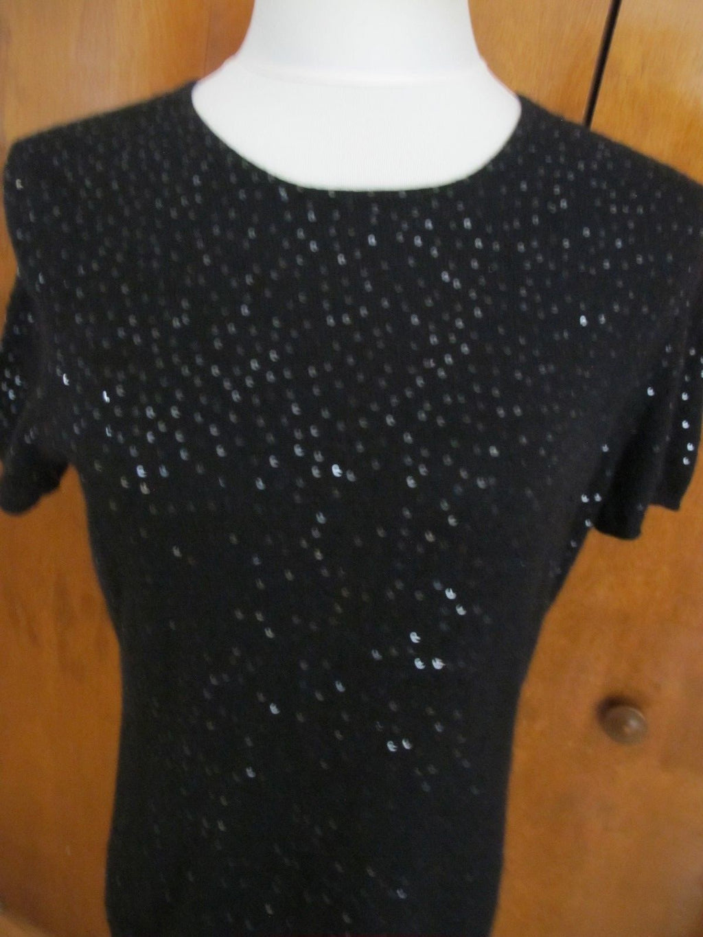 By Bloomingdale’s womens black evening cashmere sweater 