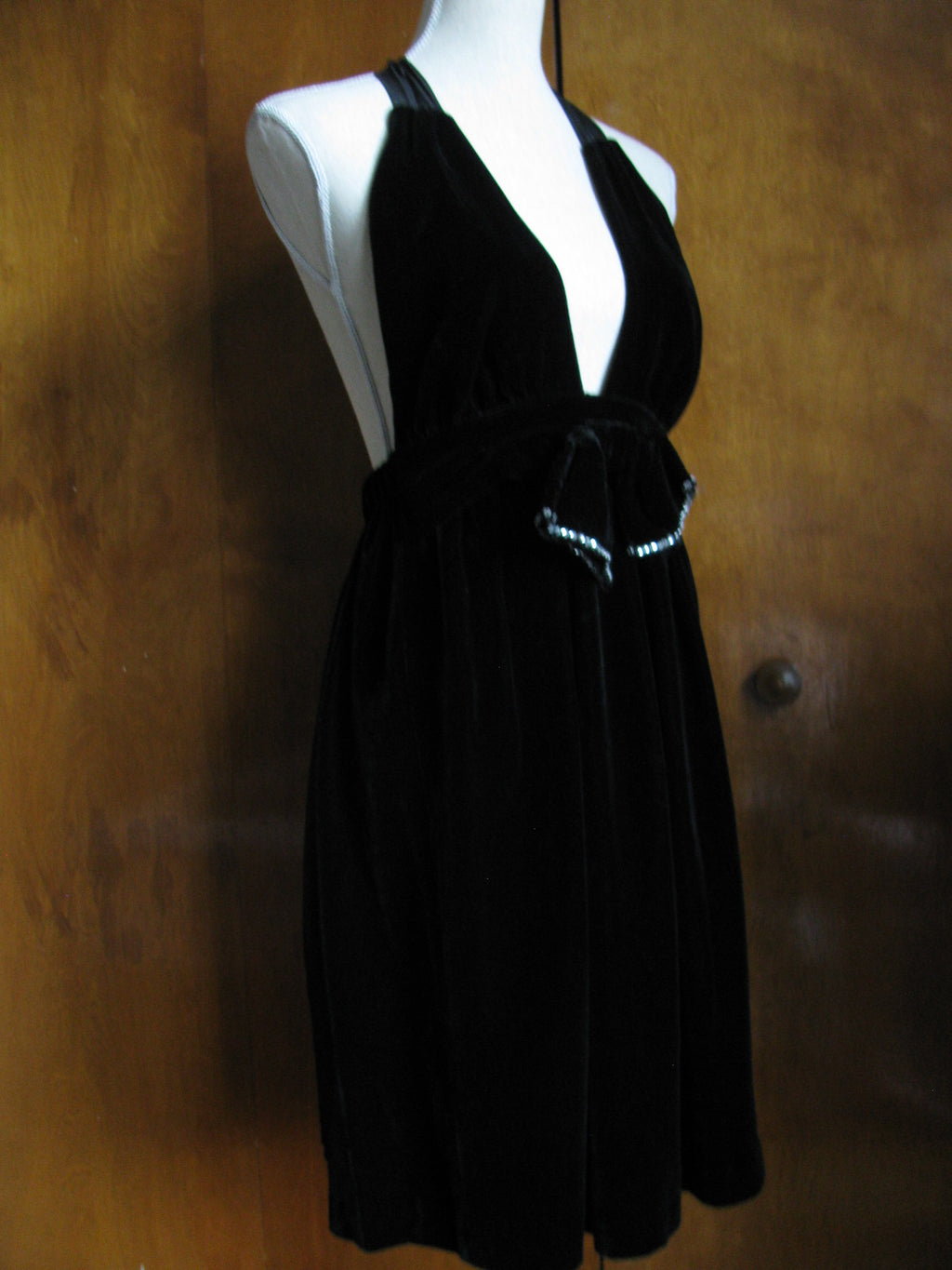 Juicy Couture Women's Black Velvet Halter Dress Size S, M