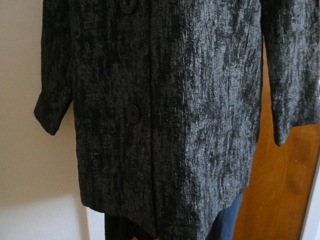 Linea By Louis Dellolio black/gray 4 Button with Pockets Blazer Jacket medium