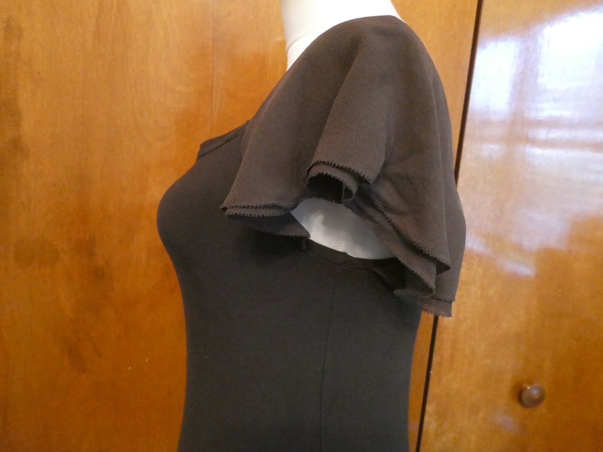 Lauren Ralph Lauren Women's Broun Detailed Rayon Top Xsmall