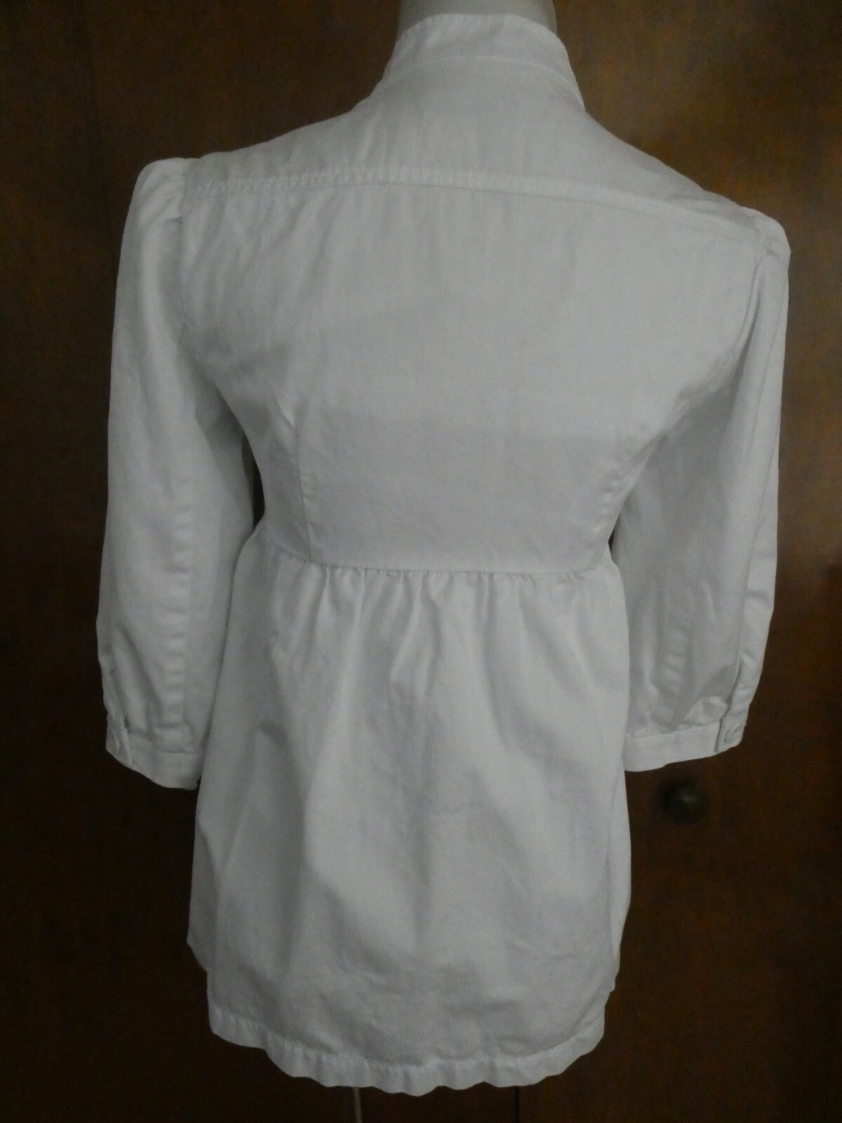French Connection Women’s White Button-Down Cotton Lined Jacket Blazer Size 2