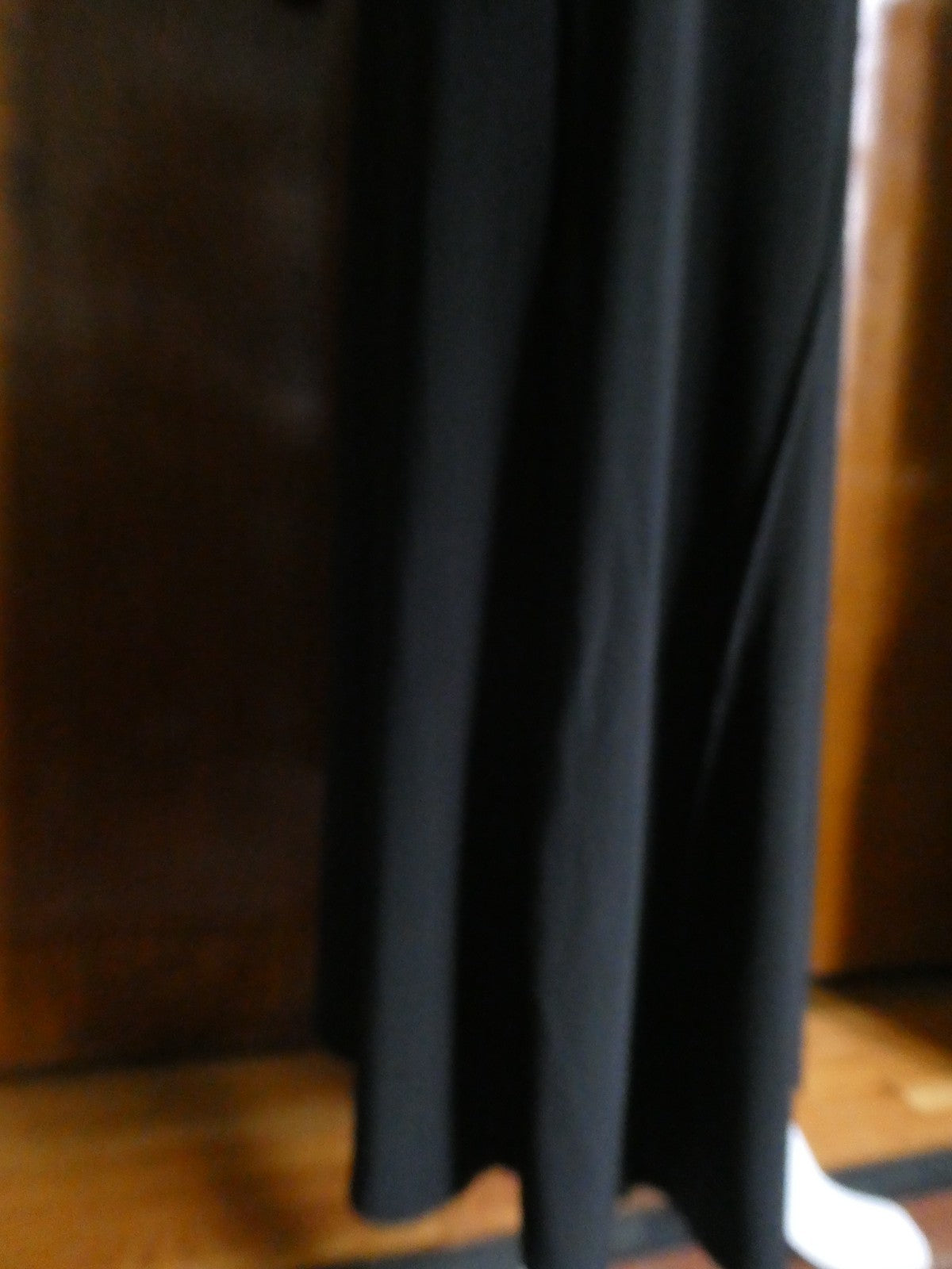 Carole Little Women Black Maxi Skirt Medium Stretch Asymmetrical Hem Pull On