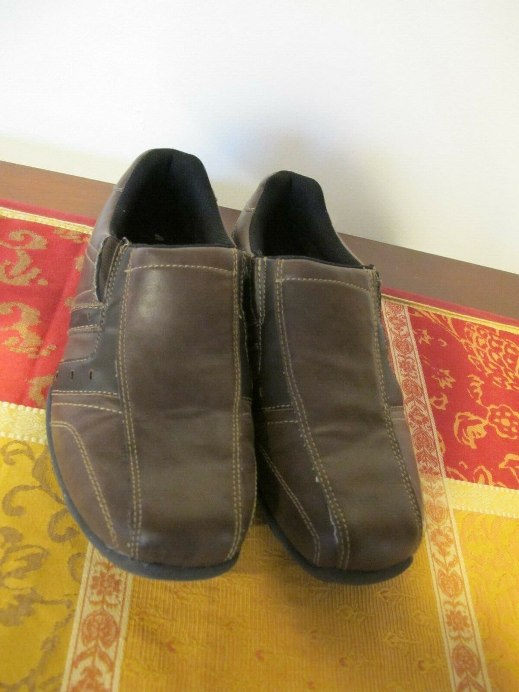 Perry Ellis America Boys Brown Slip On Shoes 5 
