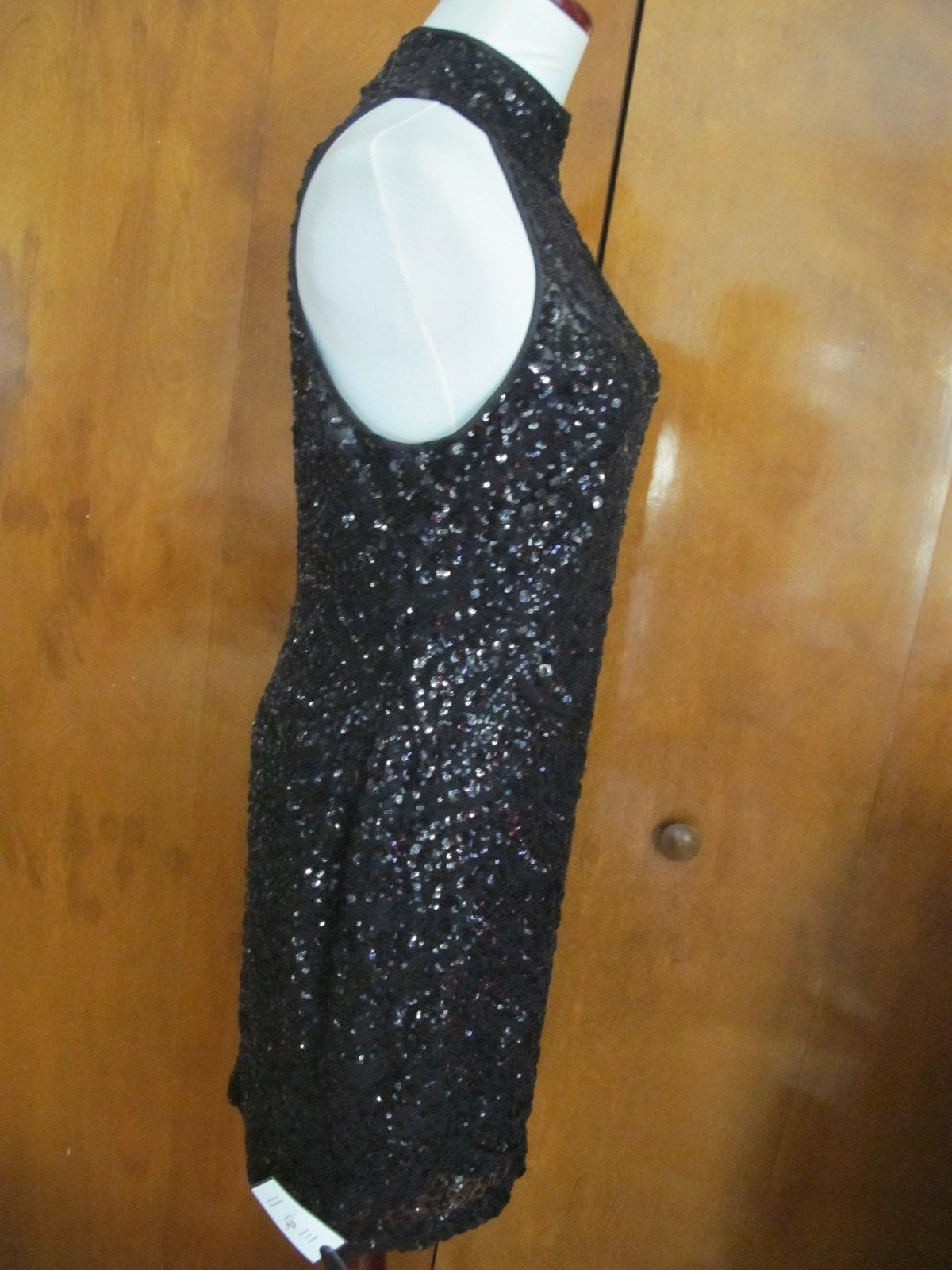 Ralph Lauren women's black sequin evening dress new