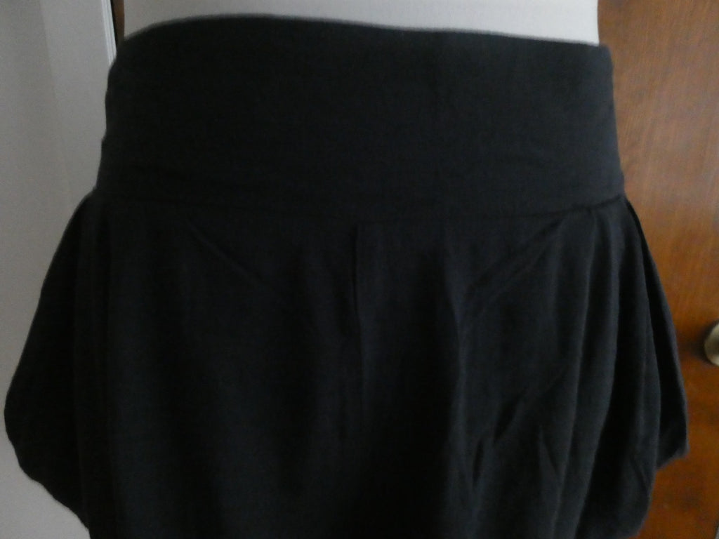 Free People Women Black Oversized Pocket Shorts Large Boho Lounge Pull On NWT