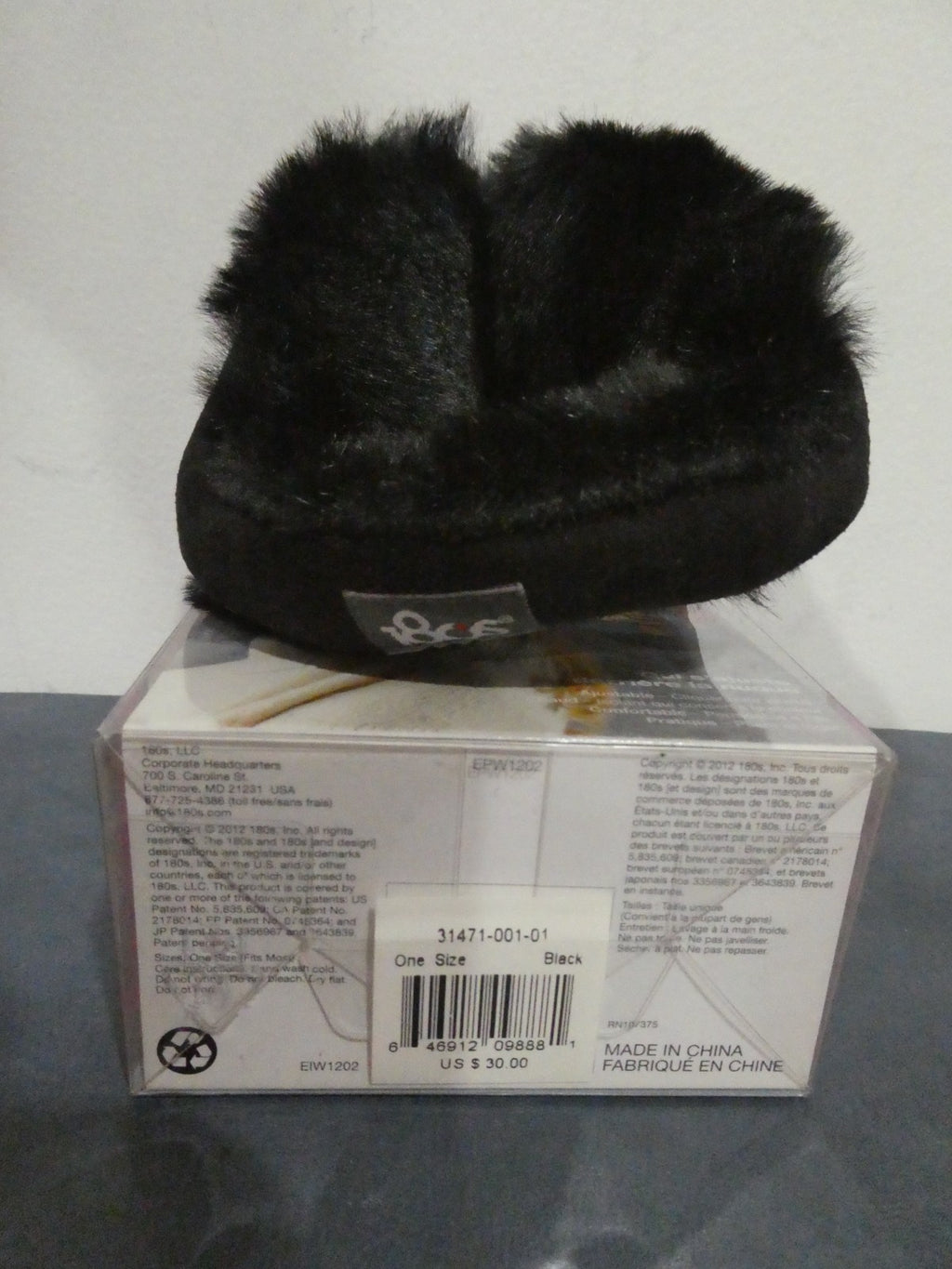 180s Winterlude women cozy fleece ear behind the head warmer adjustable black