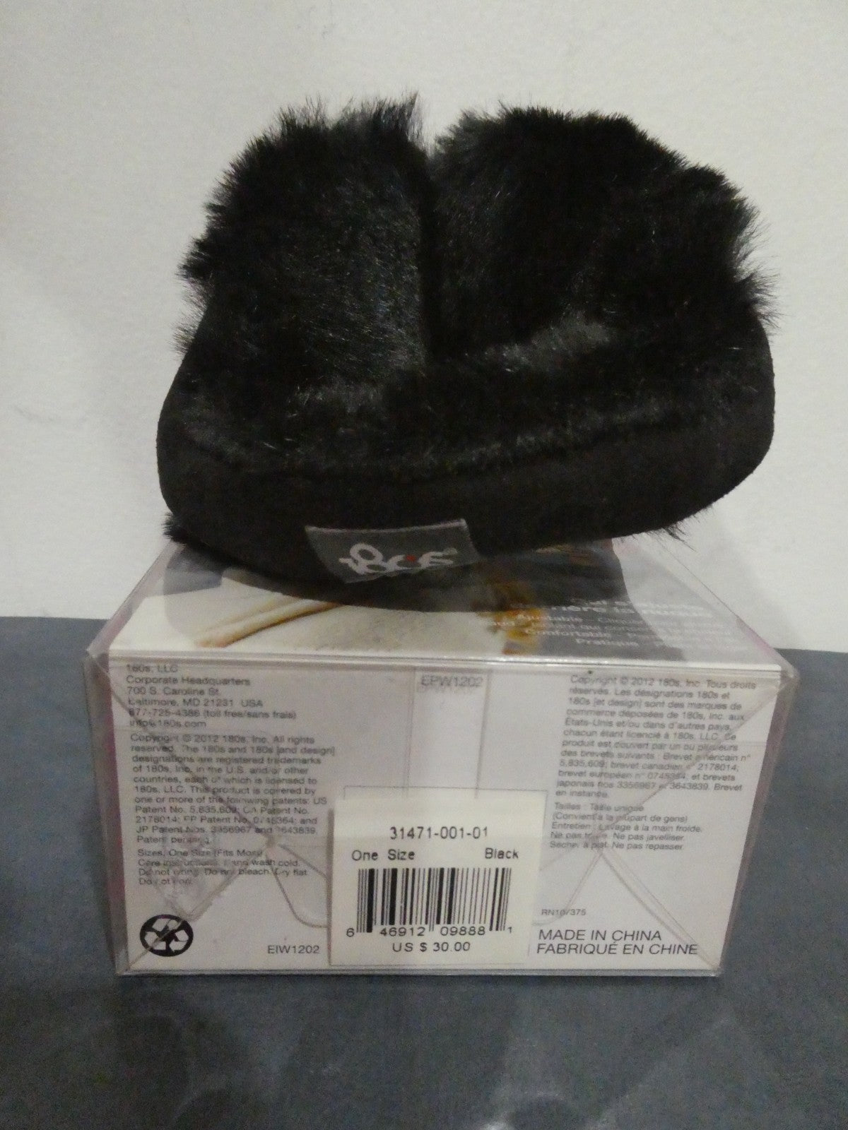 180s Winterlude women cozy fleece ear behind the head warmer adjustable black