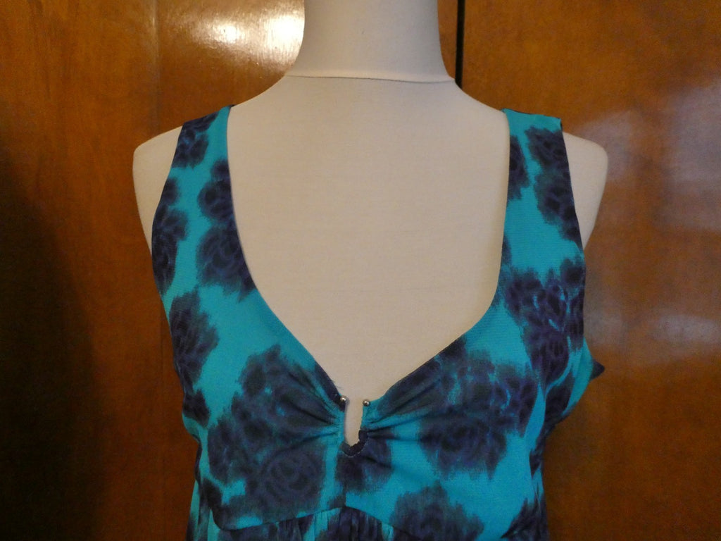 New York &Company women's stylish green/navy top size large