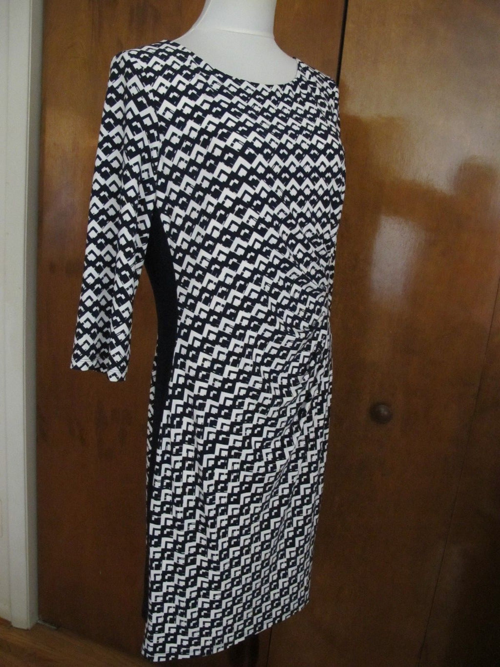 Ralph Lauren women's navy white detailed evening new dress Size 16