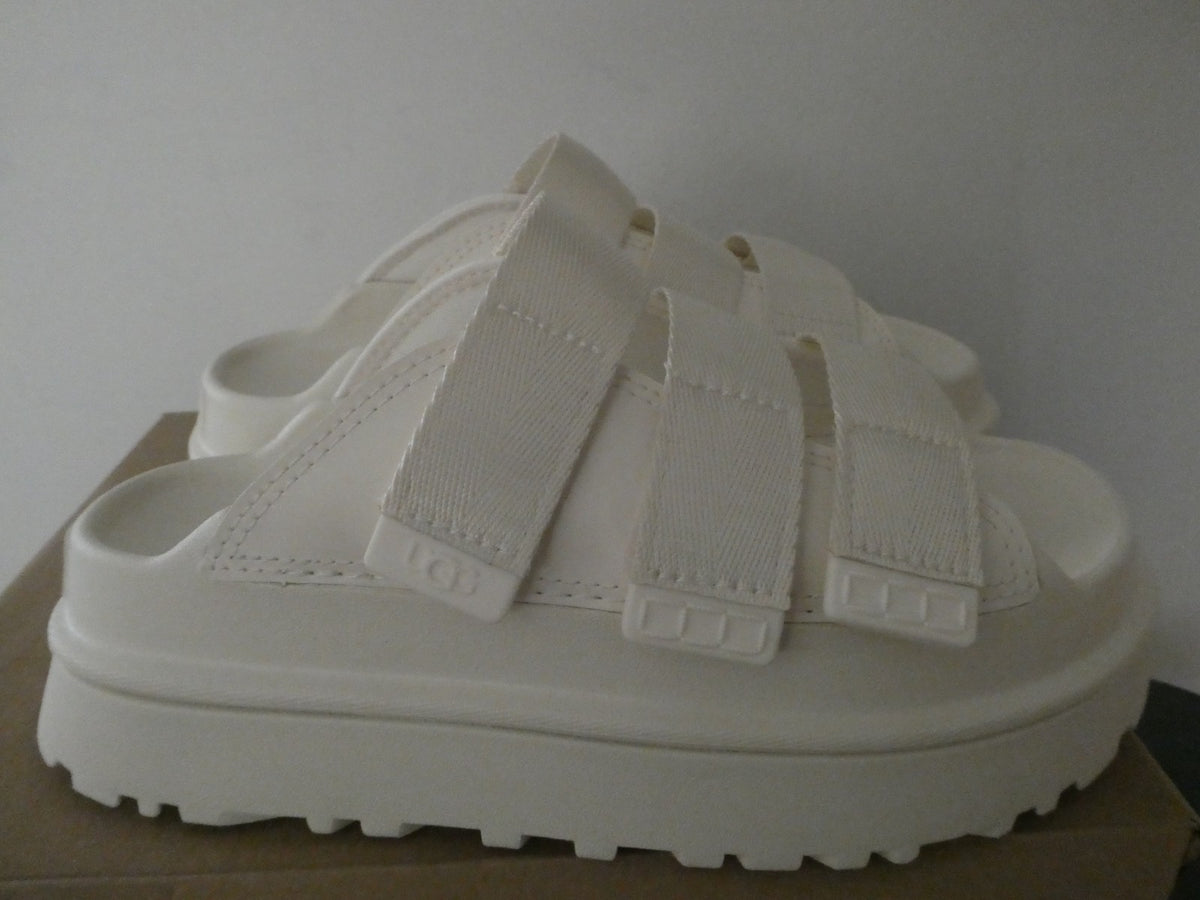 UGG Women Goldenglow Slide JSM White Platform Sandals Sz 5 New in Box W/1167430