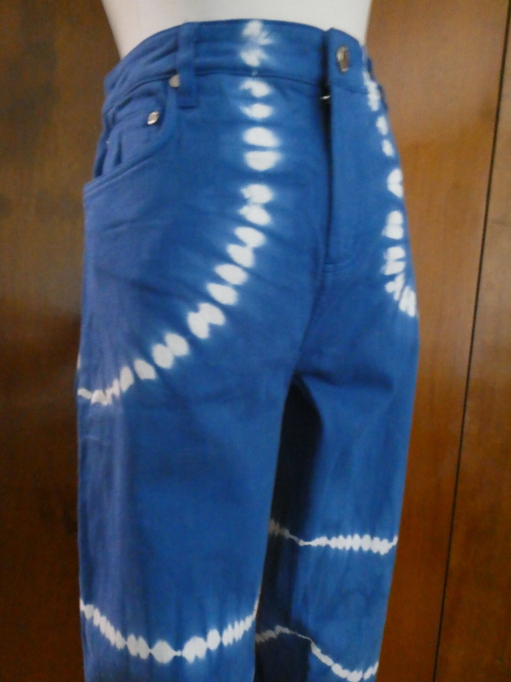 Catherine Malandrino Women's Blue/White Denim Pants Size 32 (fits USA Size 12)