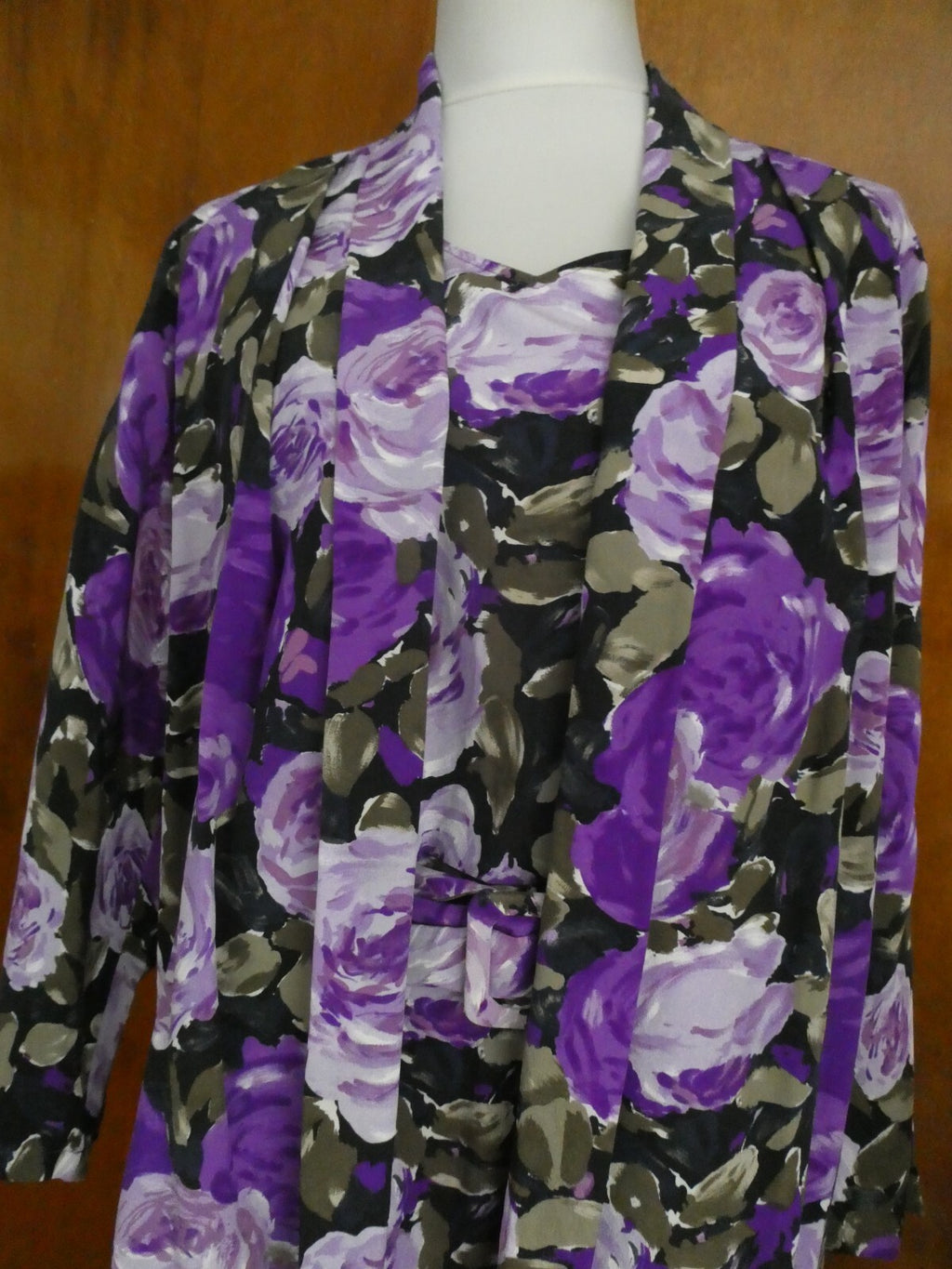 Pura Seta Persona Suits Dress 2 pc Multicolor Dress with Jacket Italy Large USA