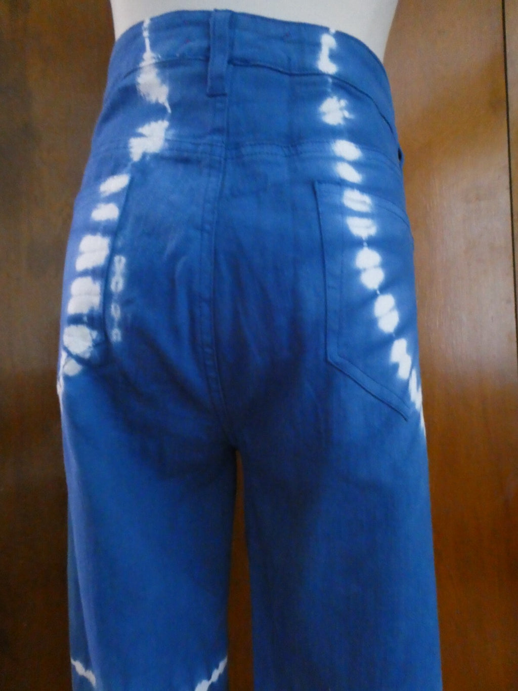 Catherine Malandrino Women's Blue/White Denim Pants Size 32 (fits USA Size 12)