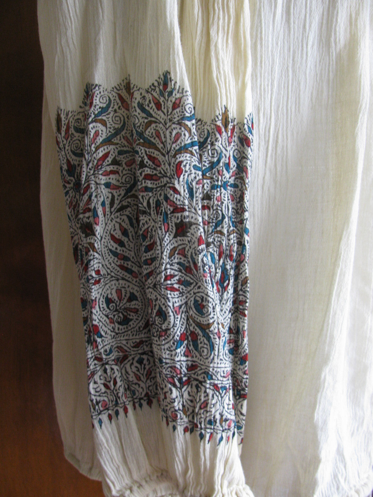 Denim & Supply women's ivory cotton embroidered top medium 