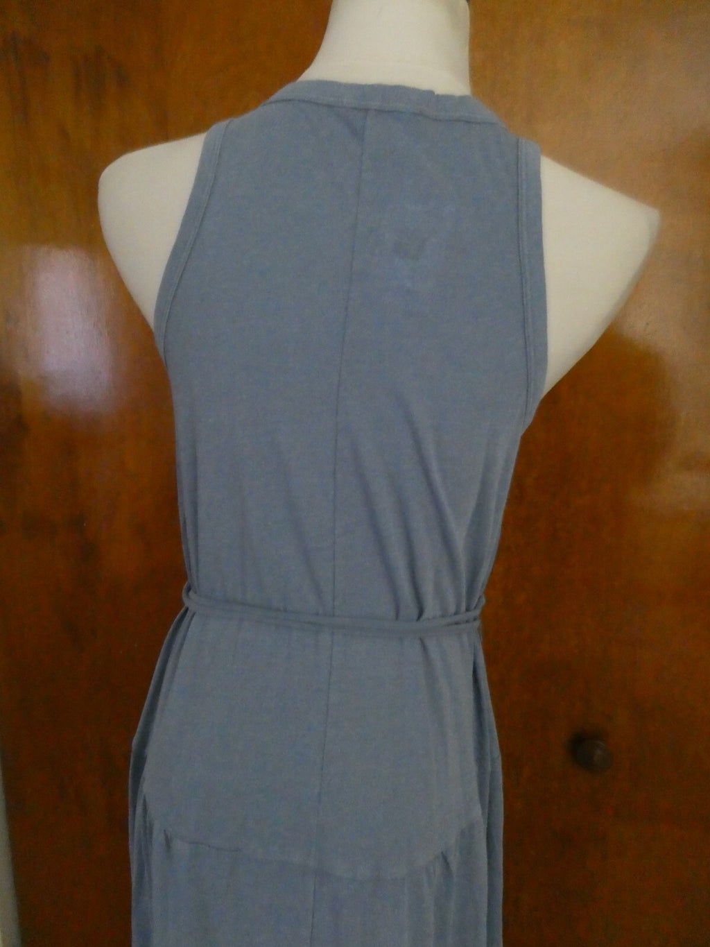 Gap Women's Gray Summer Cotton Blend Sleeveless Long Dress New
