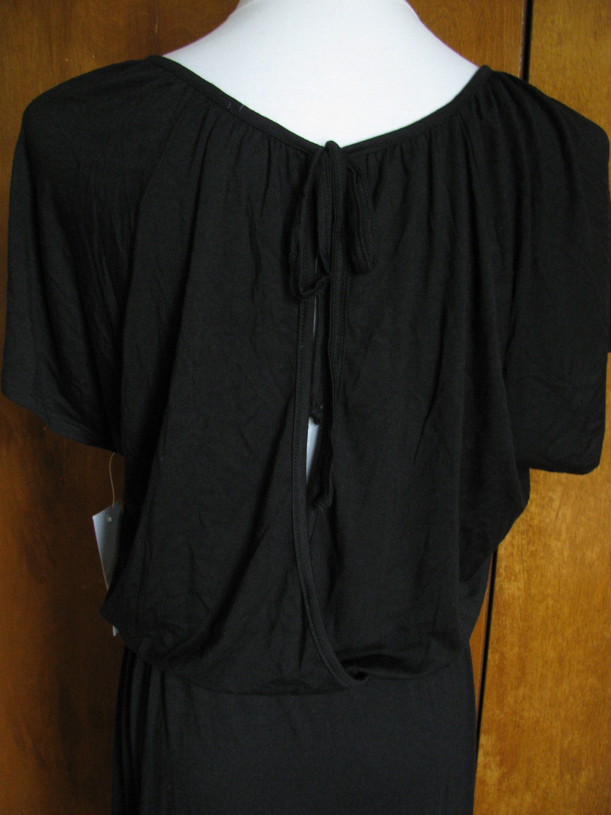 Ella Moss women’s black fitted rayon evening dress Large 