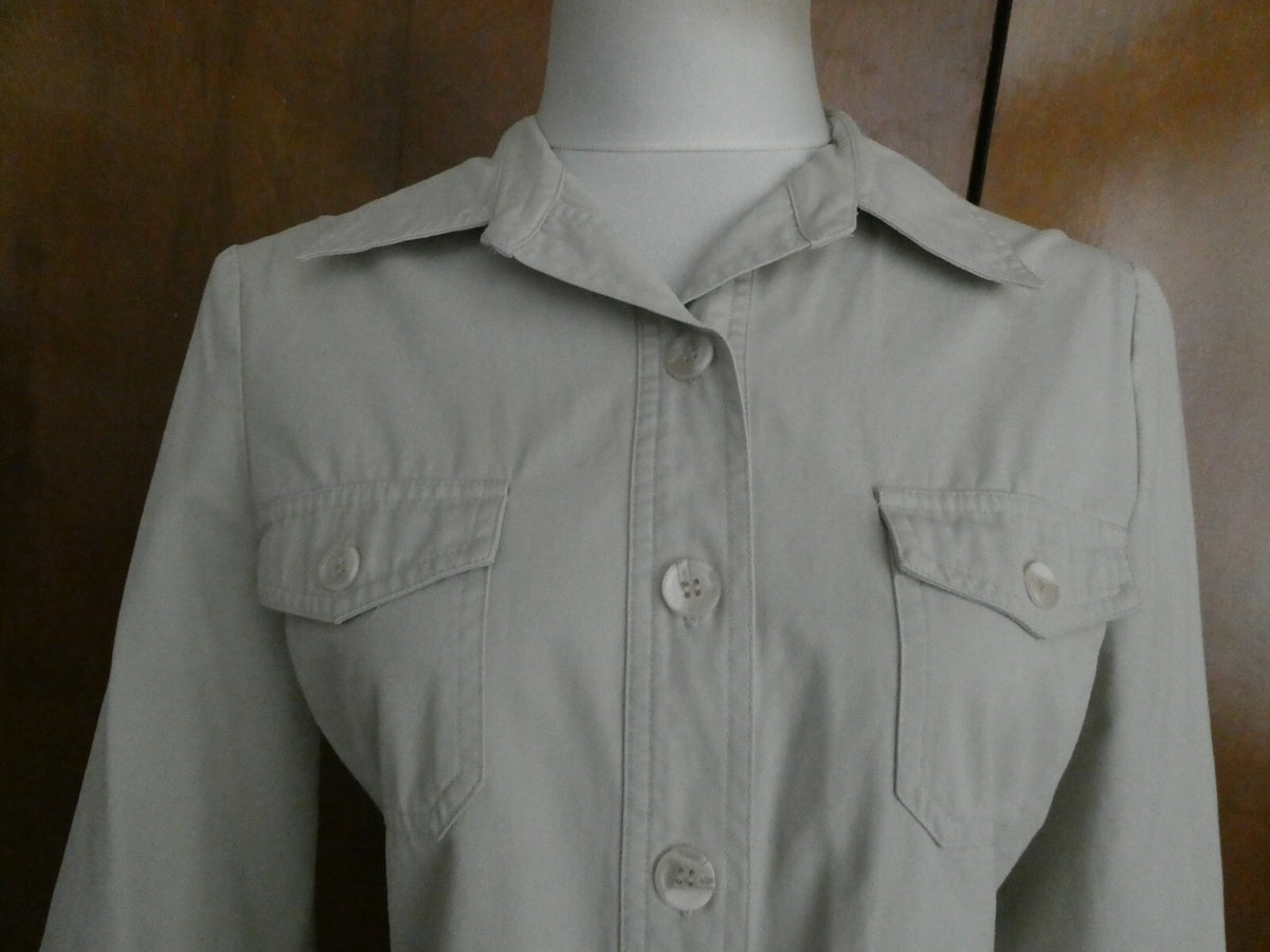 New York & Company Women’s Gray Button-Down Cotton Jacket Blazer Size Medium