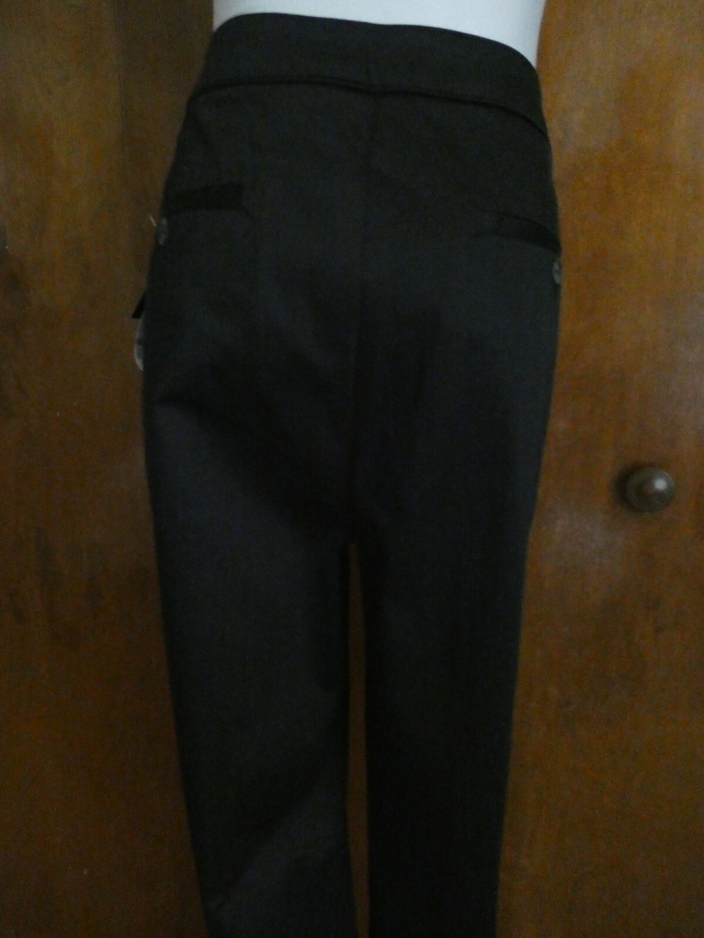 Jones New York Signature women's cotton black pants wide leg at bottom size 12