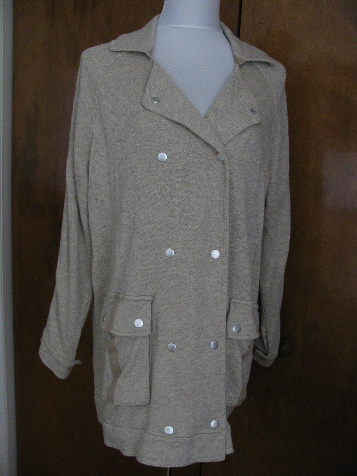 Free People women’s oatmeal lined cardigan size small its Medium New
