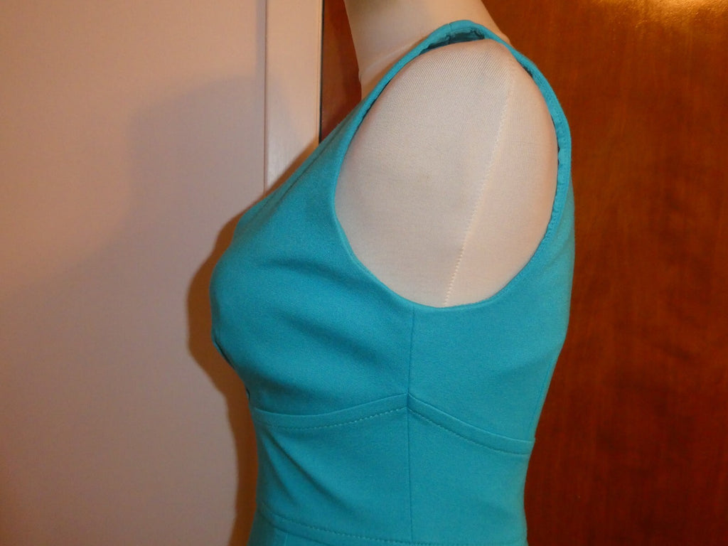 Trina Turk Women Lined Turquoise Teal Gorgeous Dress Size 2